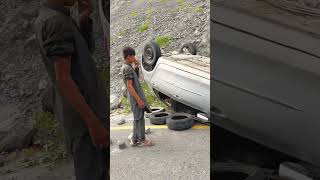 Dangerous Karakoram Highway Pakistan Near Skardu [upl. by Denison]