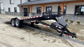 2021 HampH 102x24 Power Tilt Equipment Trailer 16000 GVW  8000 AXLES [upl. by Ydnik]