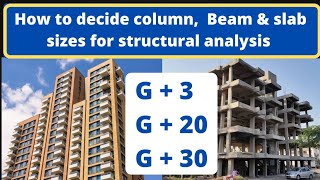 How to decide Size of Column Beam and slab for structural analysis and design of RCC Building [upl. by Elboa]