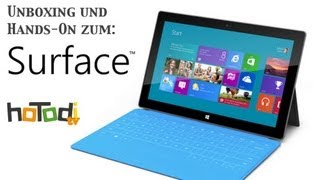 Unboxing und HandsOn  Microsoft Surface mit Windows RT  64GB [upl. by Burg487]