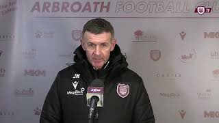 Arbroath 1  2 Airdrieonians  Jim McIntyre  Post Match Interview [upl. by Yrelav]