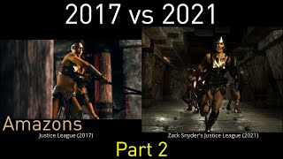 Zack Snyders Justice League Amazons vs Steppenwolf sidebyside comparison part 2 [upl. by Ayinat]