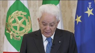 Mattarella Critiche alle scelte Ue quotSconcertanti quando arrivano da chi contribuisce a definirlequot [upl. by Acirehs]