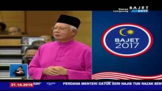 Najib Razak Ucapan Pembentangan BAJET 2017 di Parlimen [upl. by Ydasahc]