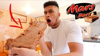 DIY GIANT MARS BAR BIGGEST CHOCOLATE BAR 🍫 [upl. by Sibby]