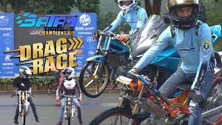 TANTANGAN JOKI ⁉️Pertarungan Drag Bike di Lintasan Basahquot motodrag dragthailand motorbike [upl. by Rawna]