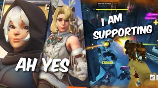 Average Support Play from a DPS Main Overwatch 2 [upl. by Namzaj]