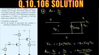 10106 Figure P10106 shows an amplifier formed by cascading two CS stages Note that the input … [upl. by Pancho]