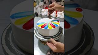 Multi Colour Cake  Multi Colour Combination Cake Design shorts youtubeshorts [upl. by Llertal]