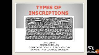 TYPES OF INSCRIPTIONS [upl. by Roter108]