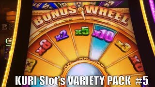 ★KURI Slots VARIETY PACK 5☆FUN amp WIN Slots  Dream Time5 Dragons GrandShikibuTimber Wolf DX [upl. by Eseela111]