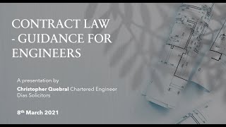 Contract Law  Guidance for Engineers [upl. by Iila]