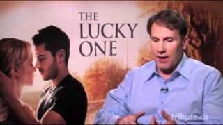 Nicholas Sparks  The Lucky One Interview with Tribute [upl. by Ettezzus]