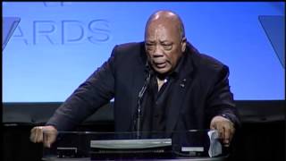 Quincy Jones Accepts His ASCAP Founders Award at the 2012 ASCAP Rhythm Soul Awards [upl. by Razaile388]