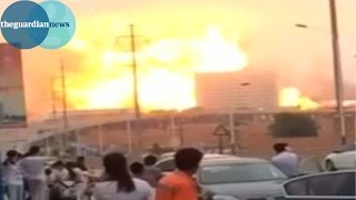 Huge explosion at Chinese petrochemical plant caught on camera [upl. by Gaige]