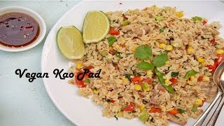 Vegan Thai Fried Rice Recipe Kao Padveg [upl. by Gad373]