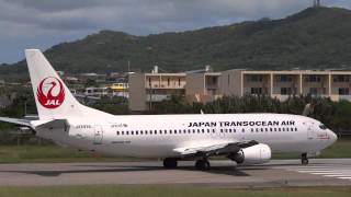 飛機日本トランスオーシャン航空 B737400 JA8938 Take off ISHIGAKI AIRPORT ISGROIG [upl. by Wang]