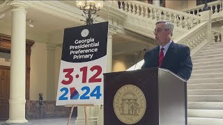 Georgia Sec State Brad Raffensperger announces presidential primary date for 2024 election [upl. by Ettenyar931]