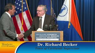 Dr Richard Becker Town of Cortlandt Supervisor Gives Remarks during Westchester Weekly Update [upl. by Eem]