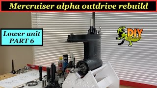 Install Mercruiser lower unit drive shaft and pinion gear [upl. by Elisa]