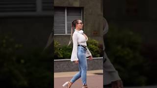 Trending style wearing tight jeans outfit 👖jeansmodel style [upl. by Saidee]