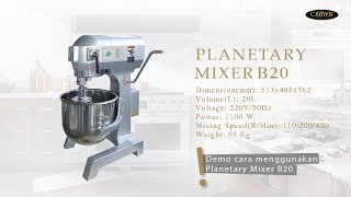 Planetary Mixer B20 Crown Horeca [upl. by Ahsenit]