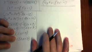 Factoring 3 and 4 term polynomials by grouping [upl. by Eob]