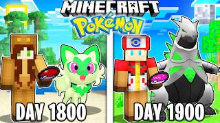 I Survived 1900 DAYS in Minecraft POKEMON [upl. by Lielos]