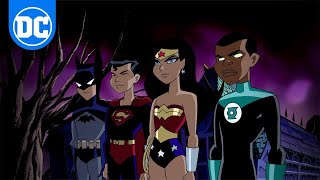 Justice League Unlimited quotKid Justice League Fights Mordredquot Video [upl. by Yrellam447]