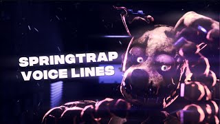 SFMFNAF Springtrap Voice lines Animated [upl. by Virgina648]