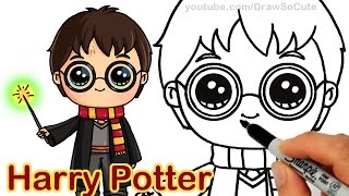 How to Draw Harry Potter Easy Chibi [upl. by Ahsert]