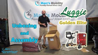 Luggie Golden Elite Unboxing and Assembly  Folding Travel Scooter That Fits in a Suitcase [upl. by Cerell]