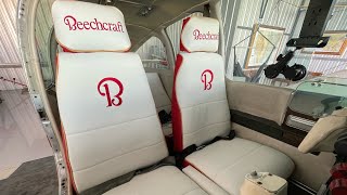 Exterior preflight Beechcraft Baron 55  Join Ethan Baughman in the Hangar [upl. by Ainalem]