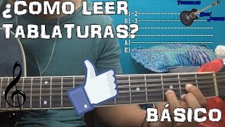 ¿Cómo leer tablaturas  Guitarra  Basico [upl. by Fendig]