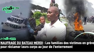 🚨Vive tension à Goma  Les familles des victimes du bateau MERDI en grève pour réclamer les corps [upl. by Sokin93]