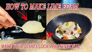 HOW TO MAKE EASY LIME FOAM  MOLECULAR GASTRONOMY [upl. by Cronin]