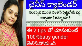 Chinese baby gender prediction calendar BoyGirlhow to calculate Chinese gender calendar in telugu [upl. by Ordisi]