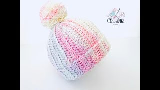 CROCHET Ribbed Brim Hat  SUPER EASY [upl. by Chaney]