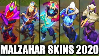 All Malzahar Skins Spotlight 2020 League of Legends [upl. by Ahsirat568]