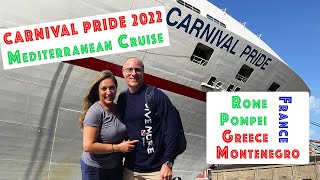 Carnival Pride 10 Day Mediterranean Cruise Barcelona to Barcelona  European Cruise 2022 [upl. by Codel204]