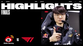 WBG vs T1  FULL DAY HIGHLIGHTS  The Finals  Worlds 2023 [upl. by Adamek]