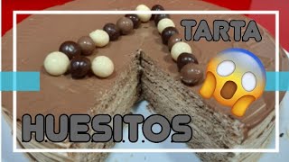 TARTA DE HUESITOS LA TARTA DE CHOCOLATE MAS FACIL DEL MUNDO🍫🍰 [upl. by Joelynn]