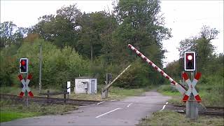 Bahnübergang Bad Bentheim Schevegraben  German Railroad crossing  Duitse Spoorwegovergang [upl. by Aynatahs]