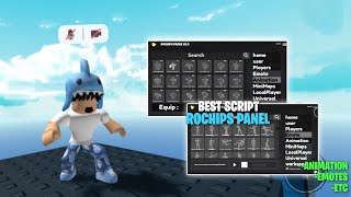 ROCHIPS PANEL V5 SCRIPT ROBLOX SHOWCASE ANIMATIONEMOTESTELEPORT AND MORE  ARCEUS X [upl. by Nixie]