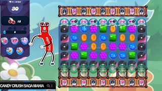 Candy Crush Saga Level 8734 NO BOOSTERS ✅🔄 Super Sugar Crush™ Candilicious™ [upl. by Bonneau]