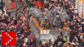 Ivrea Carnevale 2019 la battaglia delle arance [upl. by Oralie]