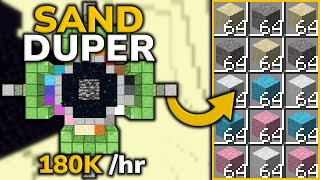 MINECRAFT BEST SAND DUPER 121 180000 HR GRAVITY BLOCK FARM TUTORIAL [upl. by Goines]