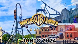 Parque WARNER Madrid al COMPLETO Junio 2024 [upl. by Qulllon]