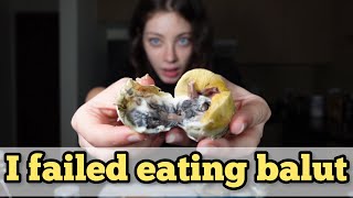 I failed eating a balut fertilized Duck egg [upl. by Assillam]