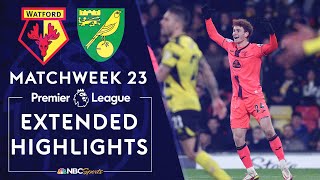 Watford v Norwich City  PREMIER LEAGUE HIGHLIGHTS  1212022  NBC Sports [upl. by Mainis606]